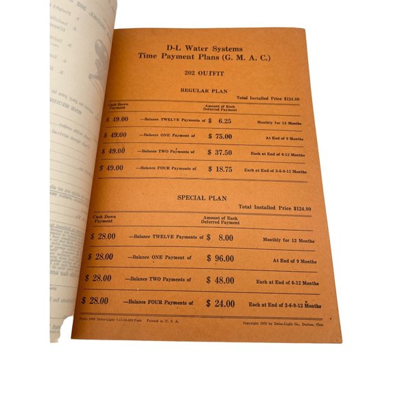 1927 Special Proposal Water Systems Order Form Booklet Shallow Well Water System - Picture 5 of 5